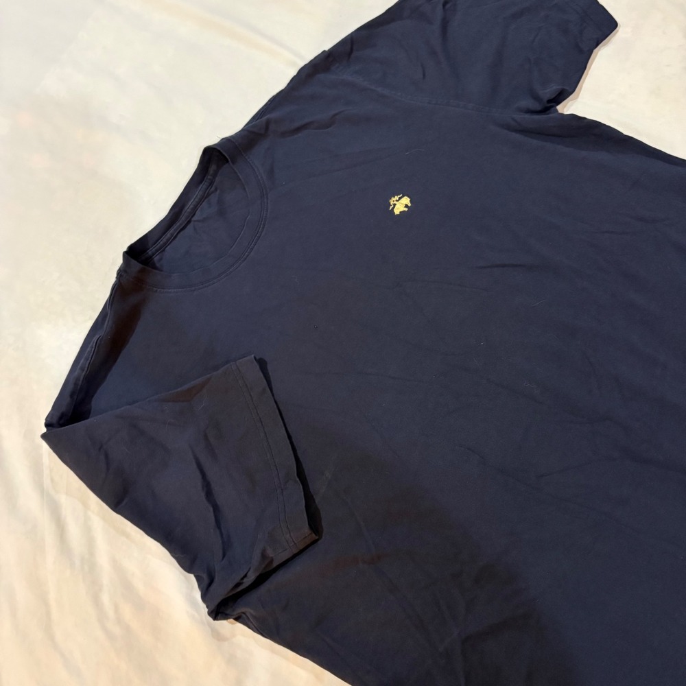 Brooks Brothers Mens XL Navy Blue Cotton Golden Fleece Logo T-Shirt Short Sleeve